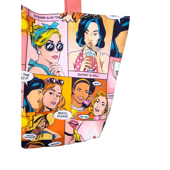 Estee Lauder Comic Strip Pop Art Tote Bag Cartoon Reusable Shopping Recycled 20" - Picture 5 of 11